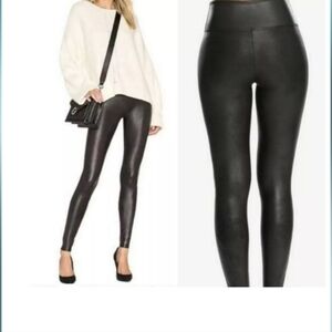 Rachel Zoe Tummy Control  Faux Leather Tights sz XL